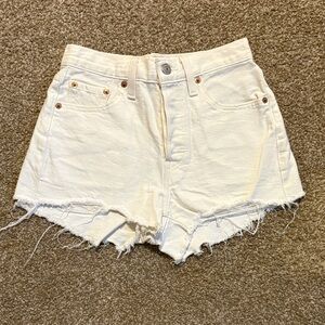 Levi's Women's White Jean Shorts